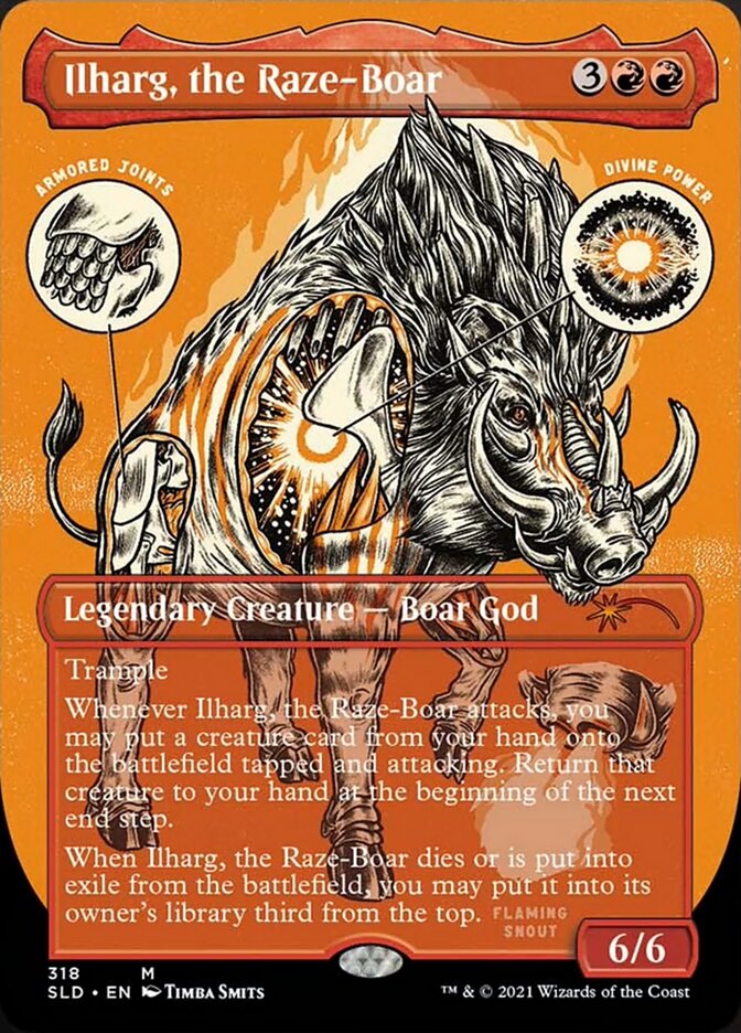 Ilharg, the Raze-Boar (Borderless Foil Etched) [Secret Lair Drop Series] | Gam3 Escape