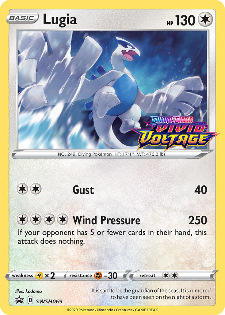 Lugia (SWSH069) (Prerelease Promo) [Sword & Shield: Black Star Promos] | Gam3 Escape