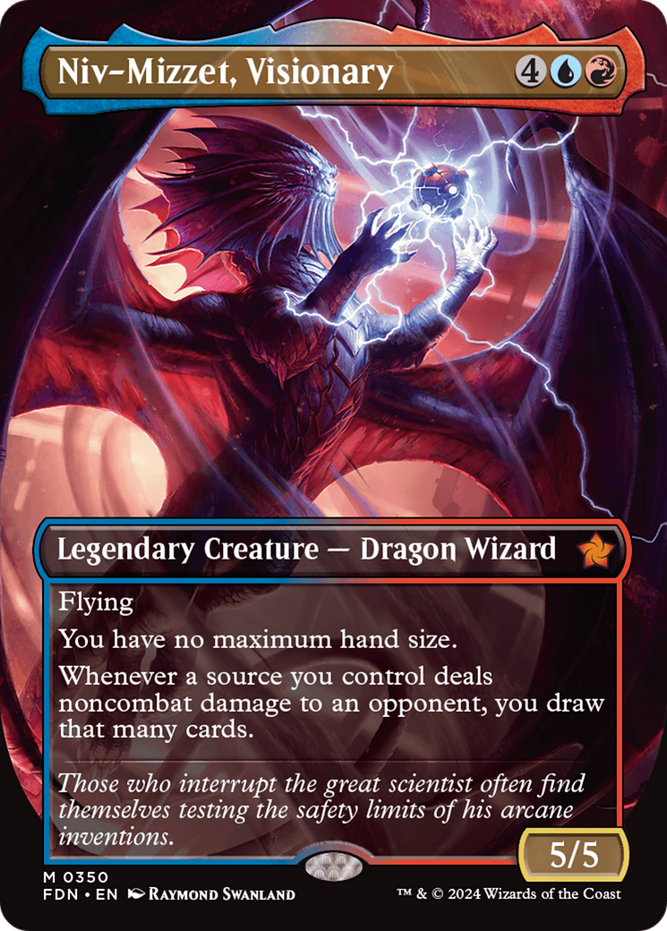 Niv-Mizzet, Visionary (Borderless) [Foundations] | Gam3 Escape