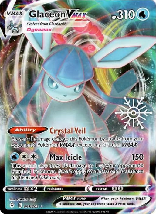 Glaceon VMAX (041/203) (Holiday Calendar) [Sword & Shield: Evolving Skies] | Gam3 Escape