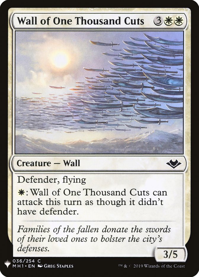 Wall of One Thousand Cuts [Mystery Booster] | Gam3 Escape