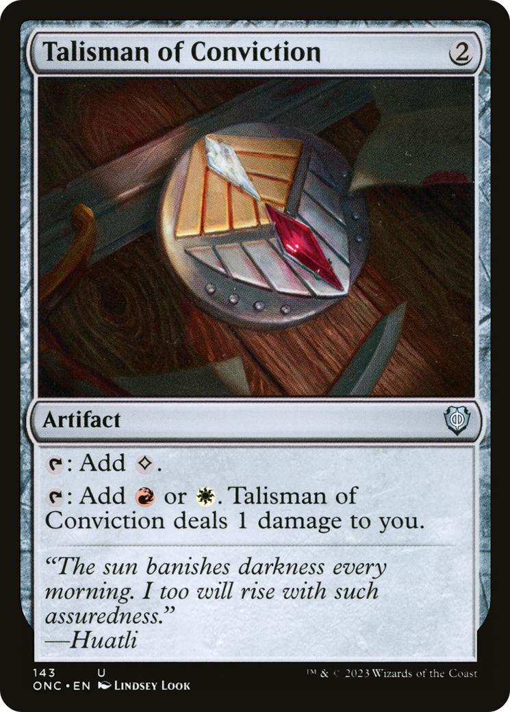 Talisman of Conviction [Phyrexia: All Will Be One Commander] | Gam3 Escape