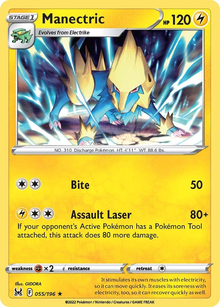 Manectric (055/196) [Sword & Shield: Lost Origin] | Gam3 Escape