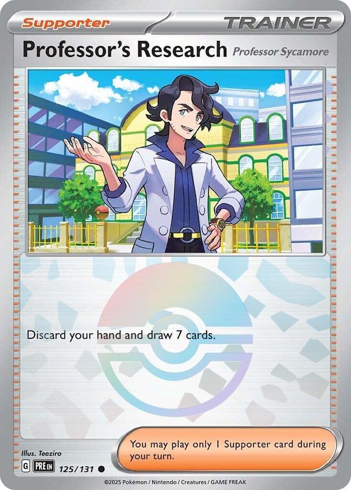 Professor's Research (125/131) [Professor Sycamore] (Poke Ball Pattern) [Scarlet & Violet: Prismatic Evolutions] | Gam3 Escape