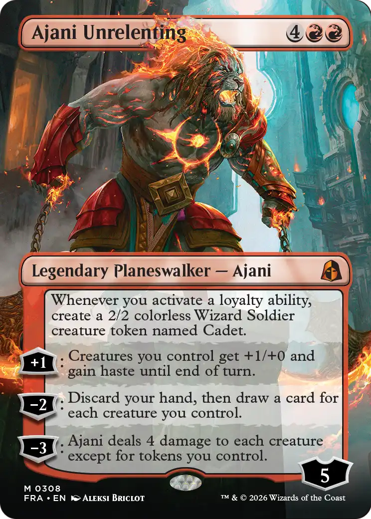 Ajani Unrelenting (Borderless) [Reality Fracture] | Gam3 Escape