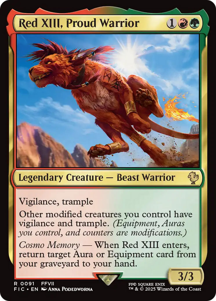 Red XIII, Proud Warrior [FINAL FANTASY Commander] | Gam3 Escape