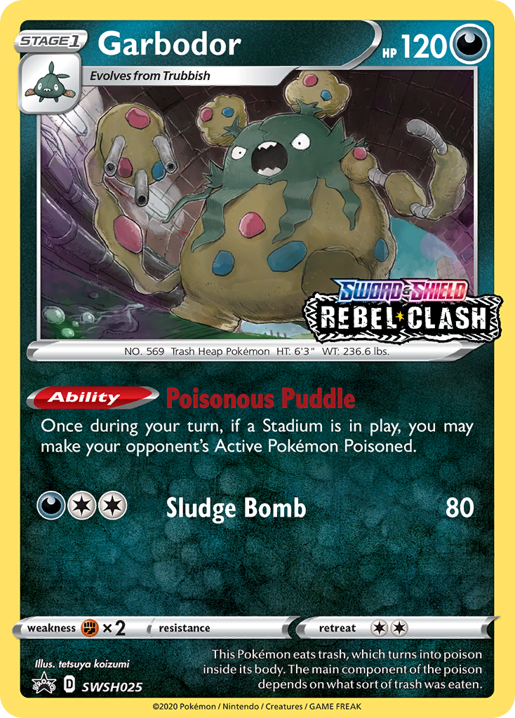 Garbodor (SWSH025) (Prerelease Promo) [Sword & Shield: Black Star Promos] | Gam3 Escape