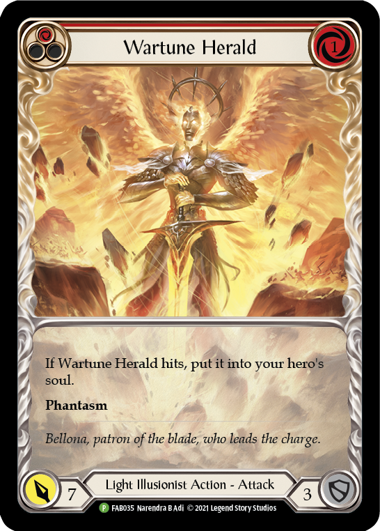 Wartune Herald (Red Extended Art) [FAB035] (Promo)  Rainbow Foil | Gam3 Escape