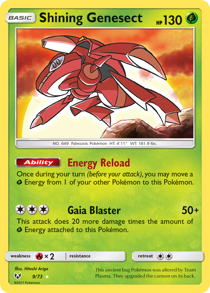 Shining Genesect (9/73) [Sun & Moon: Shining Legends] | Gam3 Escape