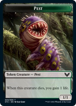 Elemental // Pest Double-Sided Token [Strixhaven: School of Mages Tokens] | Gam3 Escape