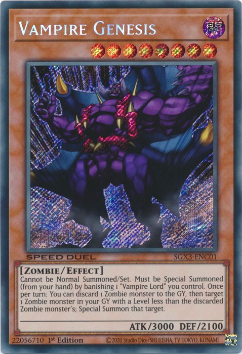 Vampire Genesis [SGX3-ENC01] Secret Rare | Gam3 Escape