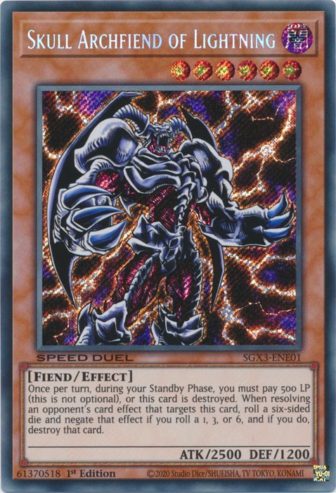 Skull Archfiend of Lightning [SGX3-ENE01] Secret Rare | Gam3 Escape