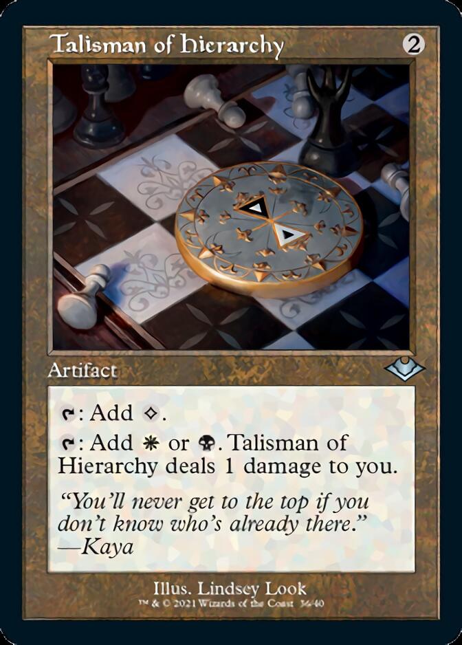 Talisman of Hierarchy (Retro Foil Etched) [Modern Horizons] | Gam3 Escape