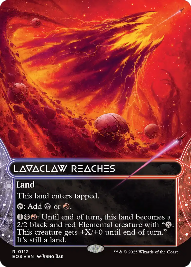Lavaclaw Reaches (0112) (Borderless) (Galaxy Foil) [Edge of Eternities: Stellar Sights] | Gam3 Escape