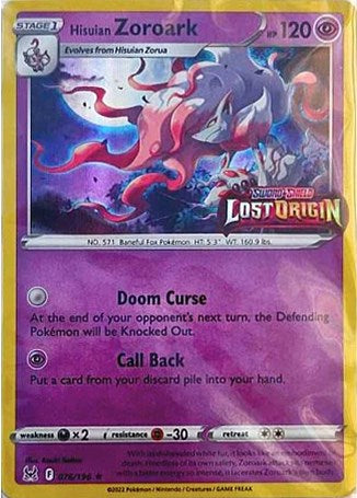 Hisuian Zoroark (076/196) (Lost Origin Stamp) [Sword & Shield: Lost Origin] | Gam3 Escape