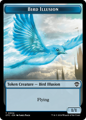 Dragon Elemental // Bird Illusion Double-Sided Token [Outlaws of Thunder Junction Commander Tokens] | Gam3 Escape