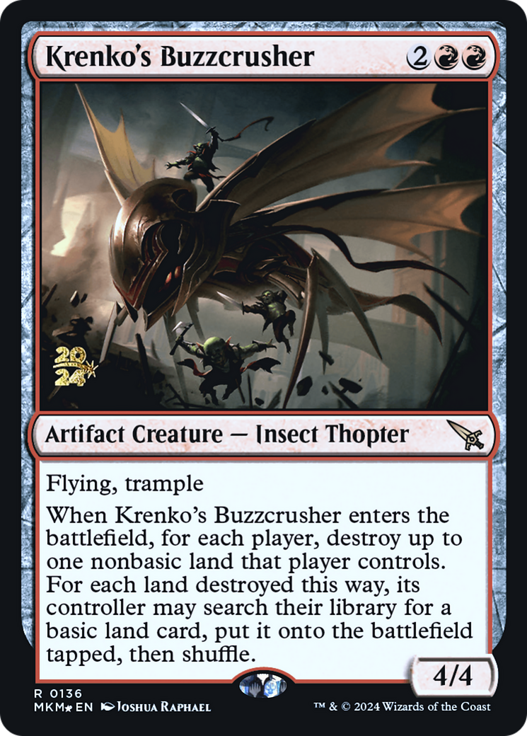 Krenko's Buzzcrusher [Murders at Karlov Manor Prerelease Promos] | Gam3 Escape