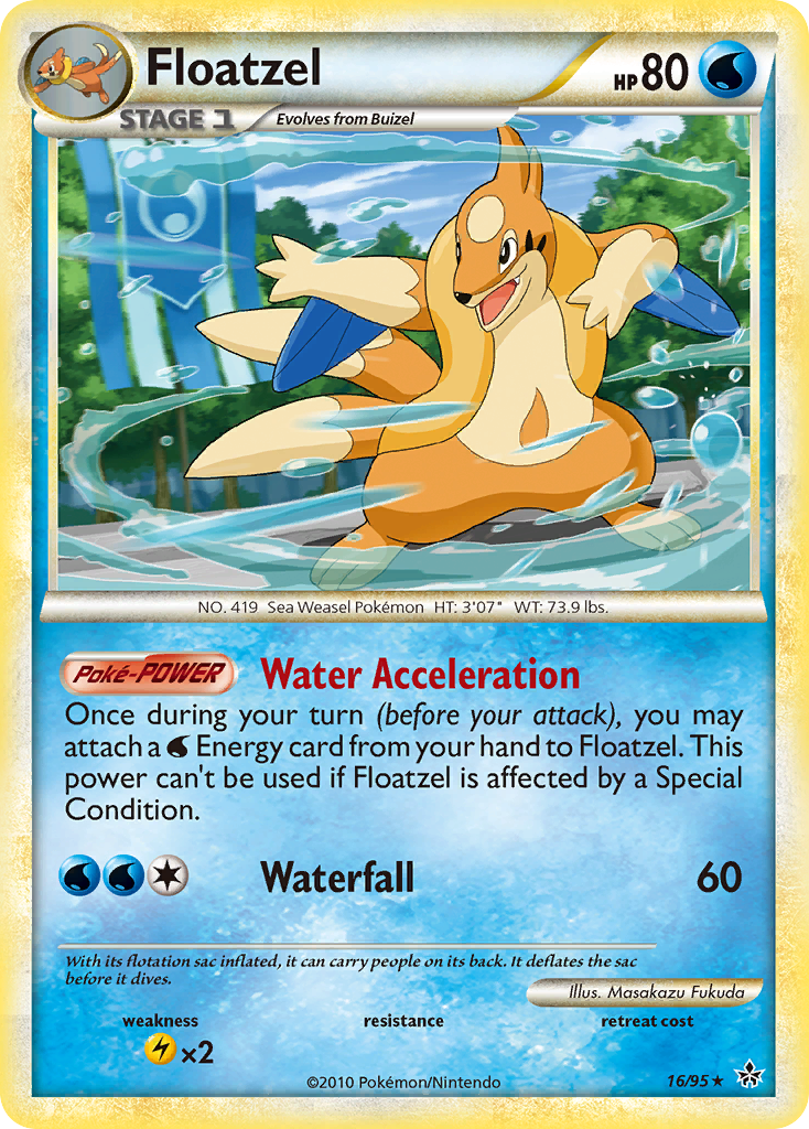 Floatzel (16/95) [HeartGold & SoulSilver: Unleashed] | Gam3 Escape