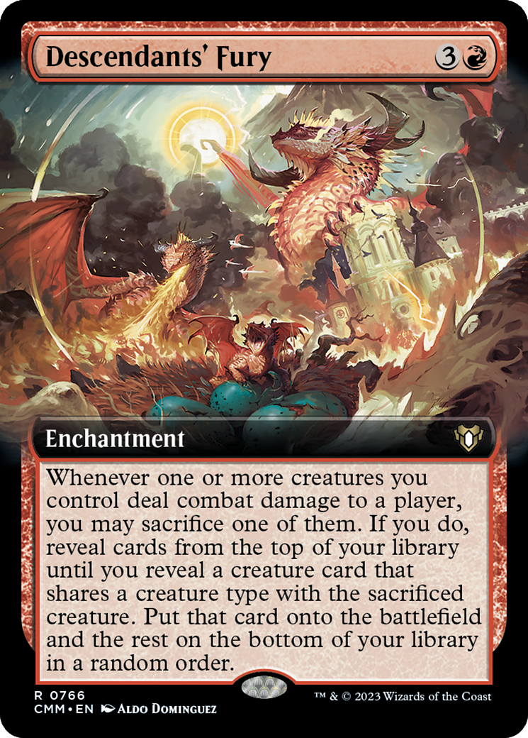 Descendants' Fury (Extended Art) [Commander Masters] | Gam3 Escape