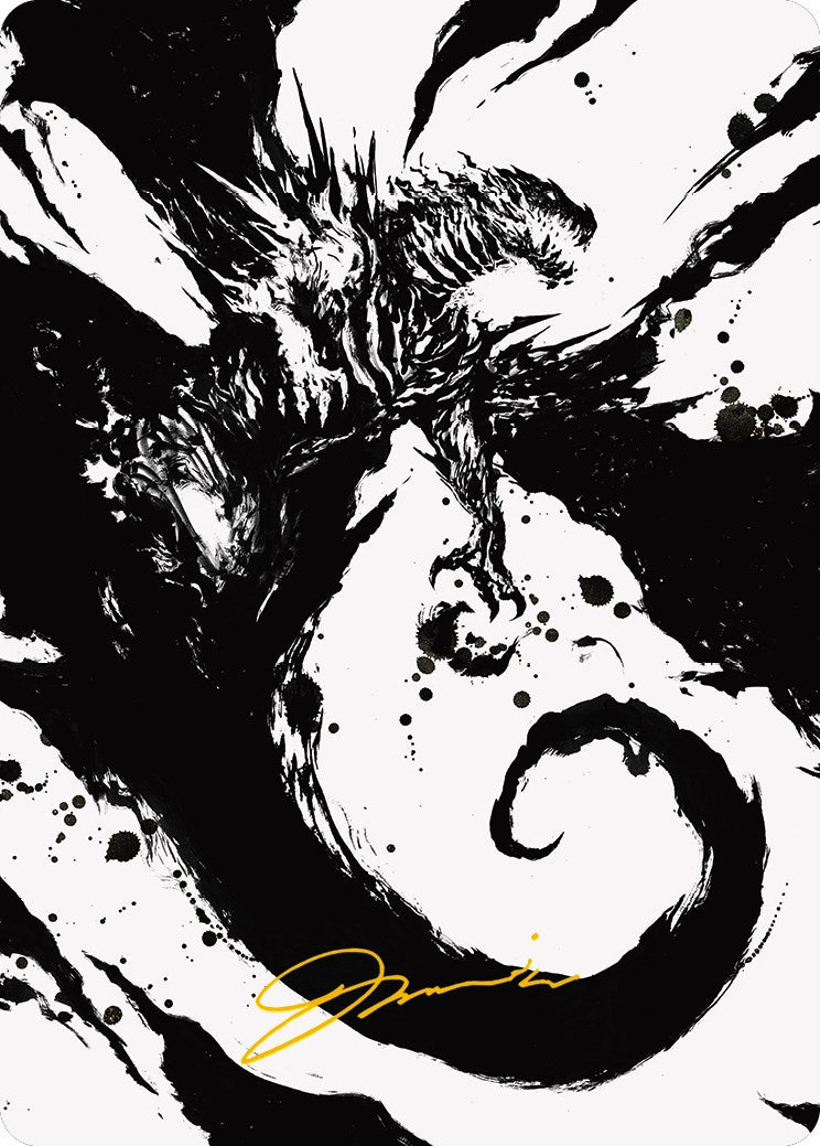Capricious Hellraiser Art Card (Gold-Stamped Signature) [Phyrexia: All Will Be One Art Series] | Gam3 Escape