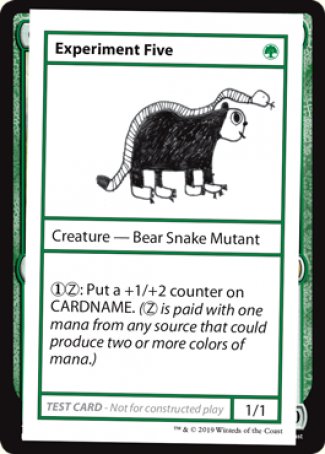 Experiment Five (2021 Edition) [Mystery Booster Playtest Cards] | Gam3 Escape