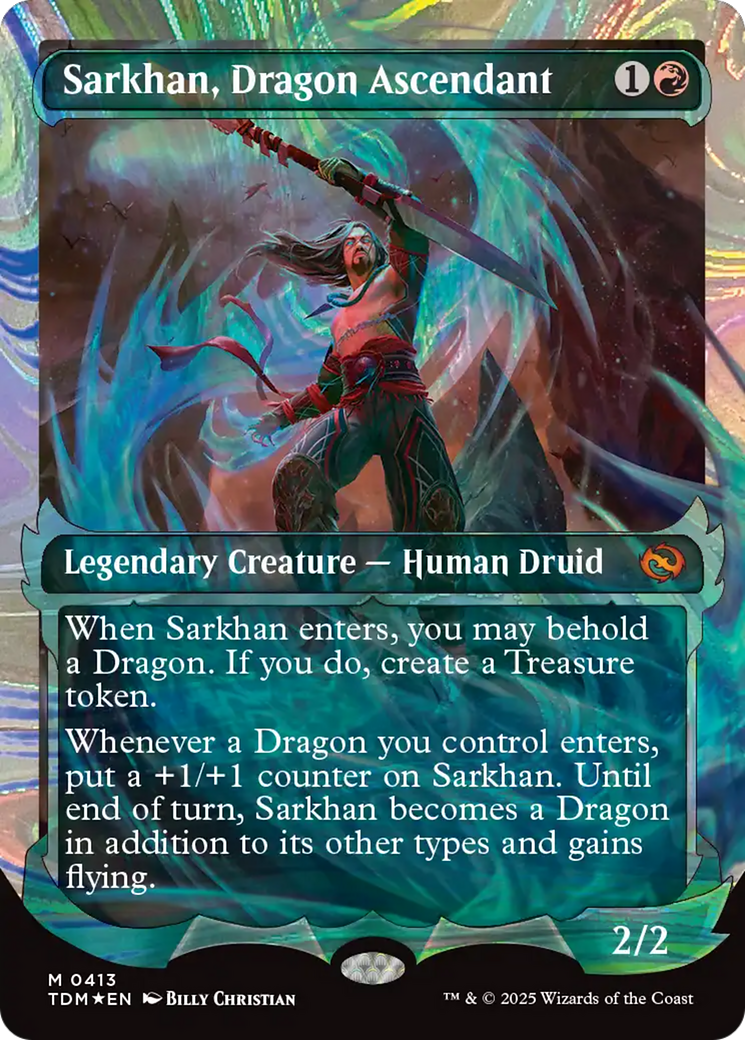 Sarkhan, Dragon Ascendant (0413) (Showcase) (Halo Foil) [Tarkir: Dragonstorm] | Gam3 Escape