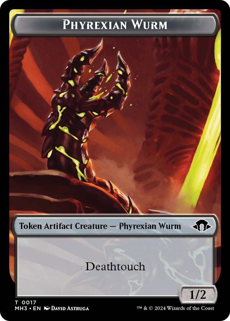 Phyrexian Germ // Phyrexian Wurm (0017) Double-Sided Token [Modern Horizons 3 Tokens] | Gam3 Escape