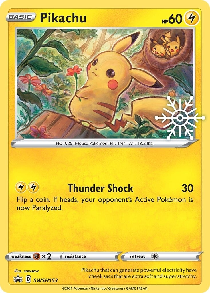 Pikachu (SWSH153) (Holiday Calendar) [Sword & Shield: Black Star Promos] | Gam3 Escape