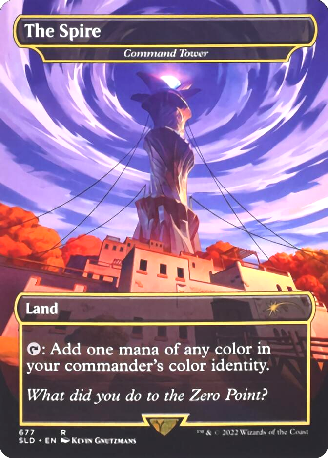 Command Tower - The Spire (Borderless) [Secret Lair Drop Promos] | Gam3 Escape