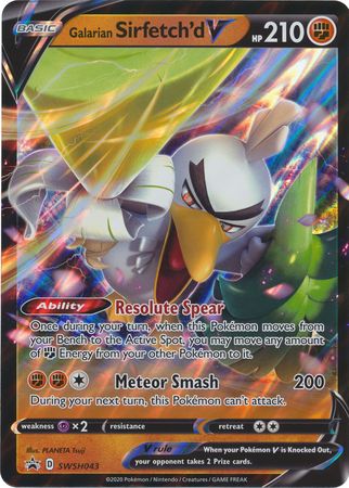 Galarian Sirfetch'd V (SWSH043) (Jumbo Card) [Sword & Shield: Black Star Promos] | Gam3 Escape