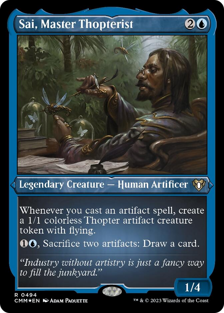 Sai, Master Thopterist (Foil Etched) [Commander Masters] | Gam3 Escape