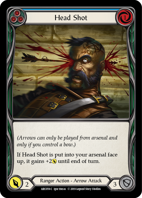 Head Shot (Blue) [ARC059-C] (Arcane Rising)  1st Edition Rainbow Foil | Gam3 Escape