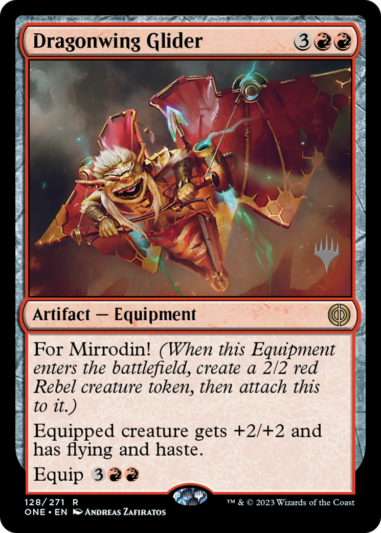 Dragonwing Glider (Promo Pack) [Phyrexia: All Will Be One Promos] | Gam3 Escape