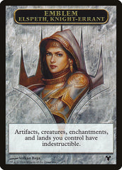 Emblem - Elspeth, Knight-Errant // Soldier Double-Sided Token [Modern Event Deck 2014 Tokens] | Gam3 Escape