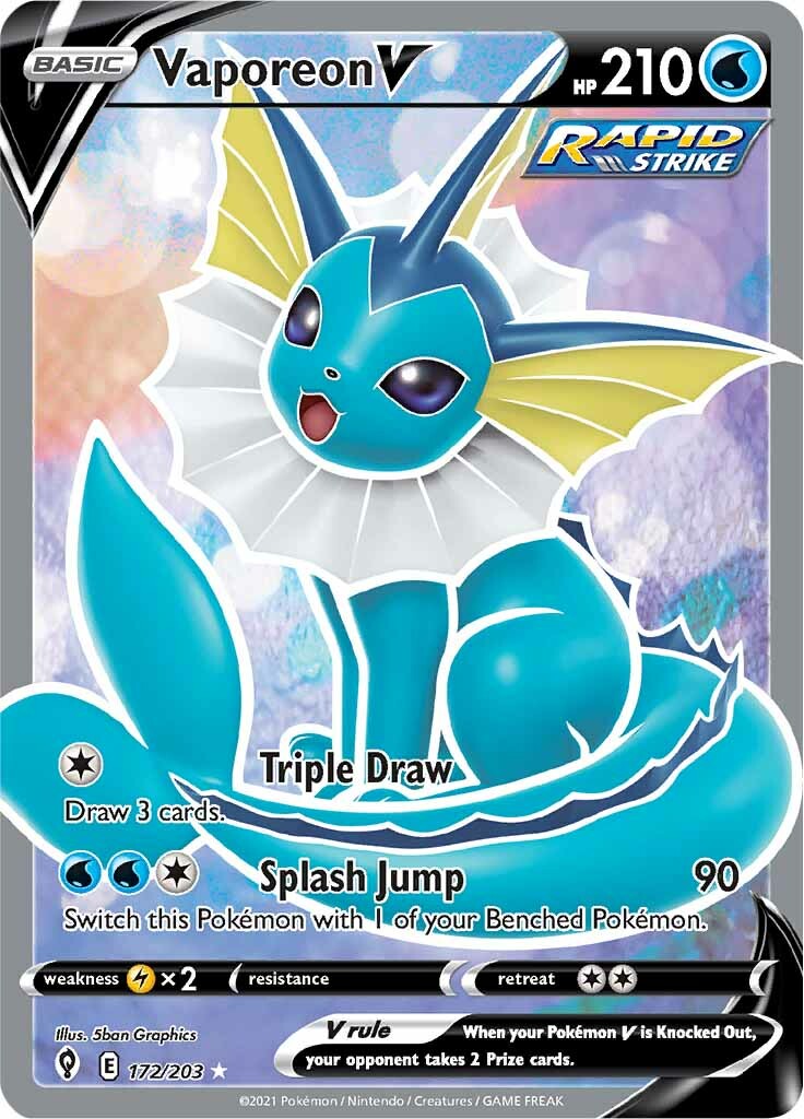 Vaporeon V (172/203) [Sword & Shield: Evolving Skies] | Gam3 Escape