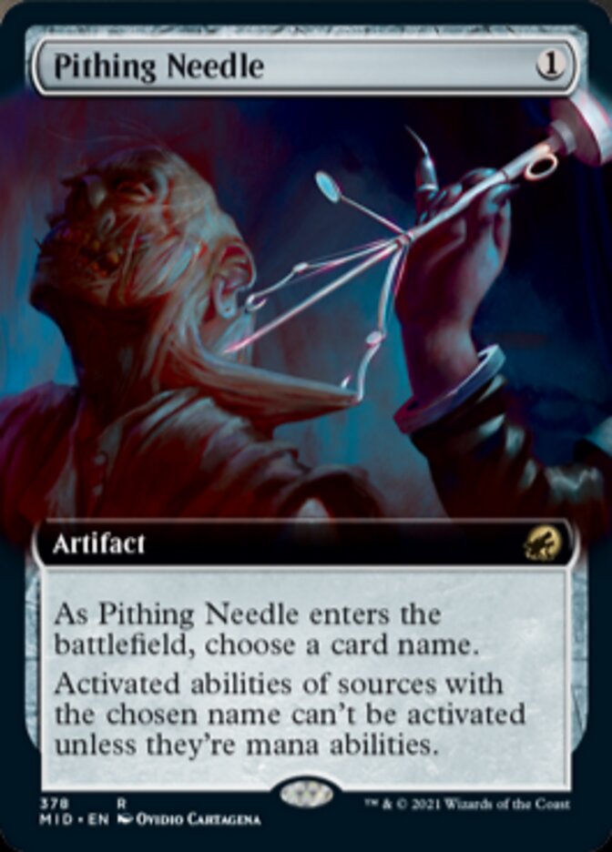 Pithing Needle (Extended Art) [Innistrad: Midnight Hunt] | Gam3 Escape