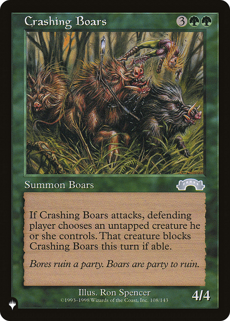 Crashing Boars [The List Reprints] | Gam3 Escape