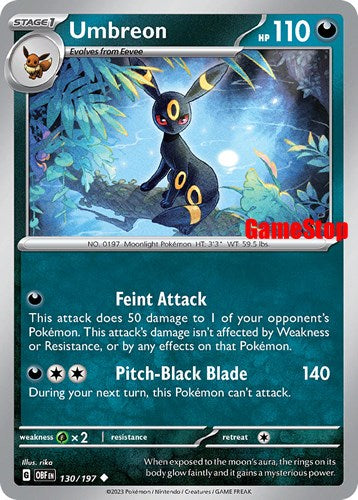 Umbreon (130/197) (GameStop Exclusive) [Scarlet & Violet: Black Star Promos] | Gam3 Escape