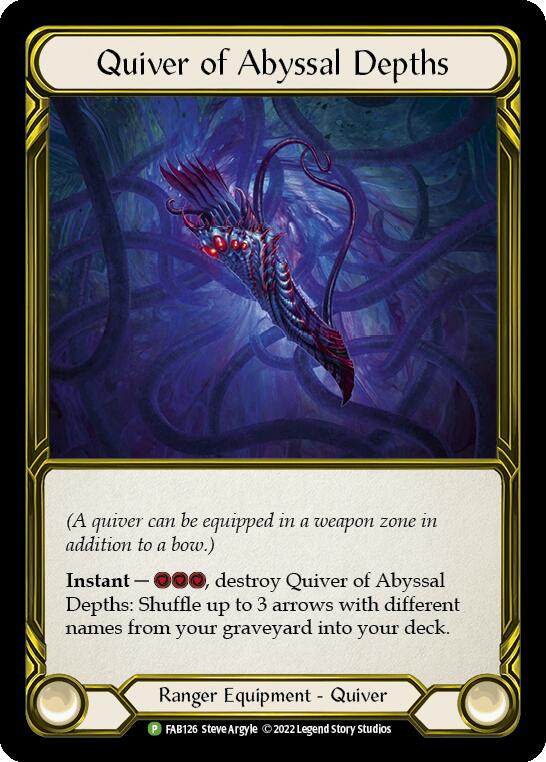 Quiver of Abyssal Depths (Golden) [FAB126] (Promo)  Cold Foil | Gam3 Escape