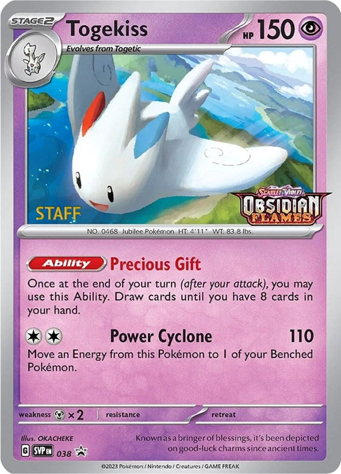 Togekiss (038) (Stamped) (Staff) [Scarlet & Violet: Black Star Promos] | Gam3 Escape