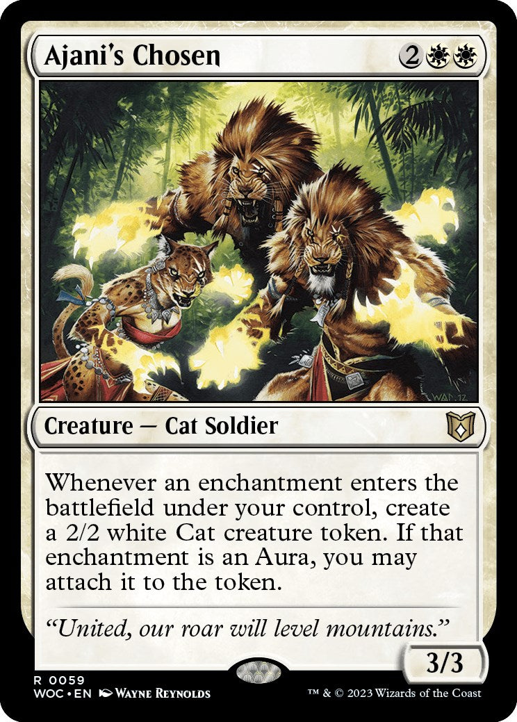 Ajani's Chosen [Wilds of Eldraine Commander] | Gam3 Escape