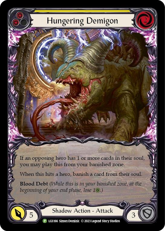 Hungering Demigon (Yellow) [LGS166] (Promo)  Rainbow Foil | Gam3 Escape
