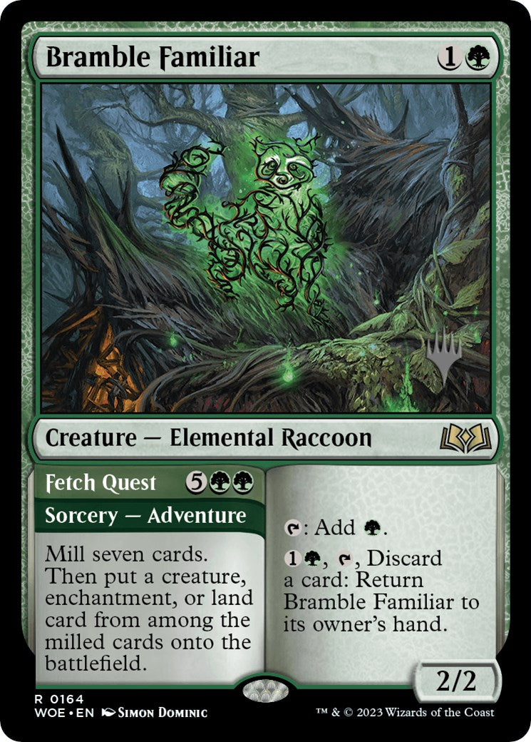 Bramble Familiar // Fetch Quest (Promo Pack) [Wilds of Eldraine Promos] | Gam3 Escape
