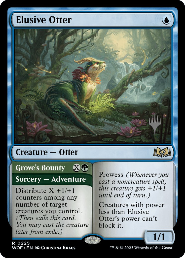 Elusive Otter // Grove's Bounty (Promo Pack) [Wilds of Eldraine Promos] | Gam3 Escape