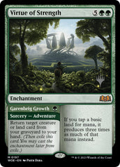 Virtue of Strength // Garenbrig Growth (Promo Pack) [Wilds of Eldraine Promos] | Gam3 Escape