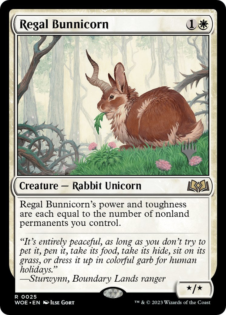 Regal Bunnicorn (Promo Pack) [Wilds of Eldraine Promos] | Gam3 Escape