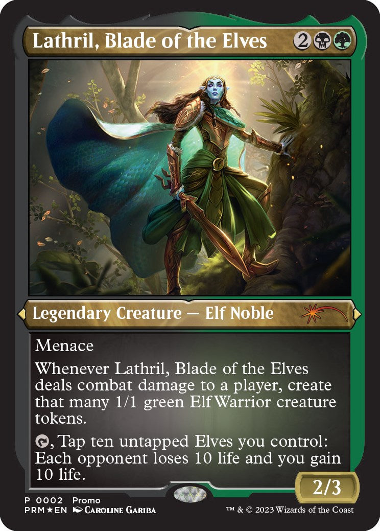 Lathril, Blade of the Elves (Foil Etched) [Media Promos] | Gam3 Escape