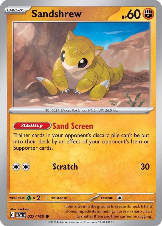 Sandshrew (027/165) [Scarlet & Violet 151] | Gam3 Escape