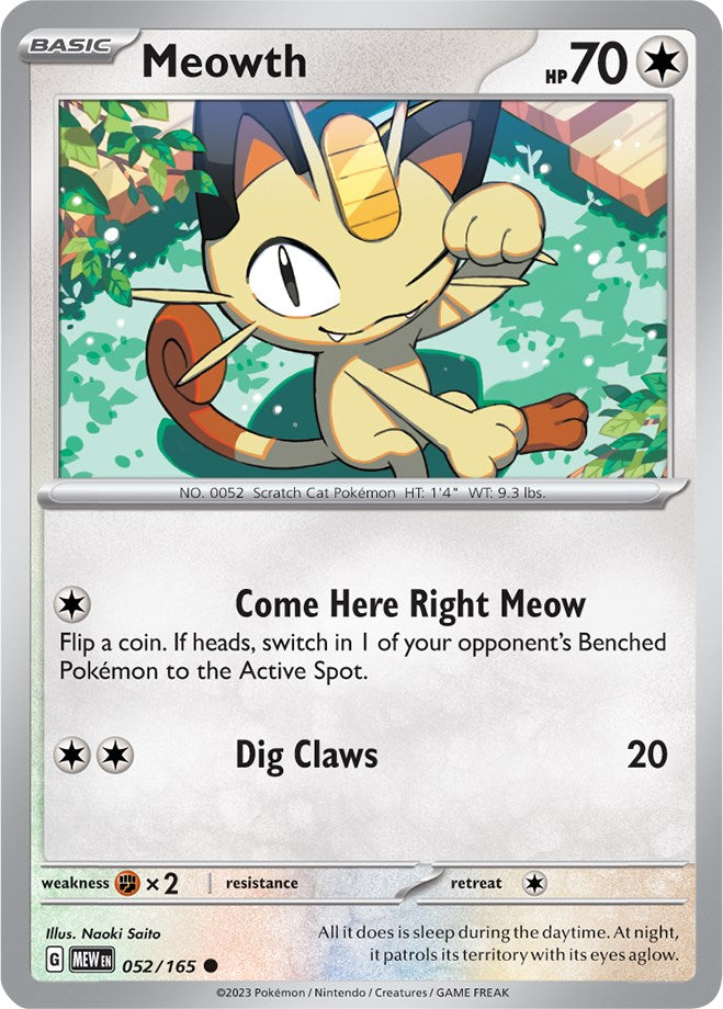 Meowth (052/165) [Scarlet & Violet 151] | Gam3 Escape