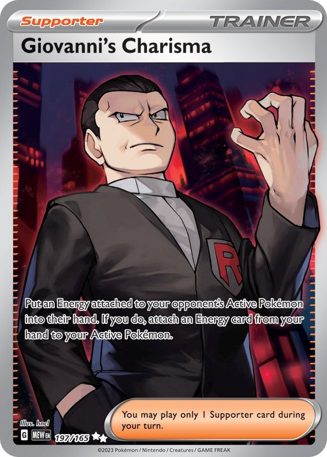 Giovanni's Charisma (197/165) [Scarlet & Violet 151] | Gam3 Escape